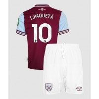 West Ham United Lucas Paqueta #10 Replika babykläder Hemmaställ Barn 2024-25 Kortärmad (+ korta byxor)